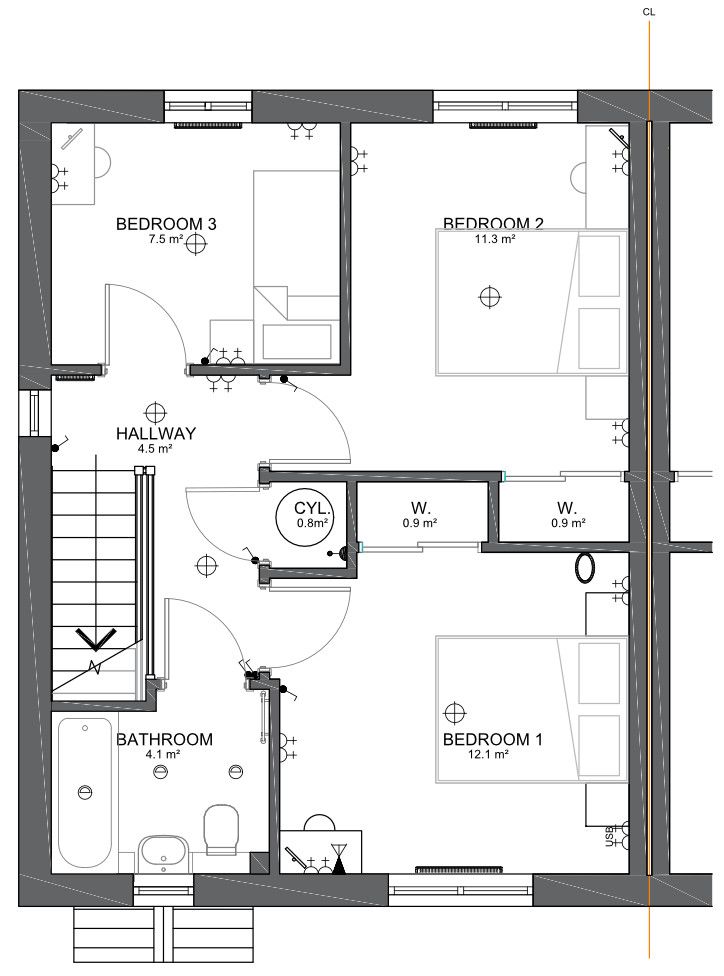 Carnach 3 bed semi-detached new home - first floor